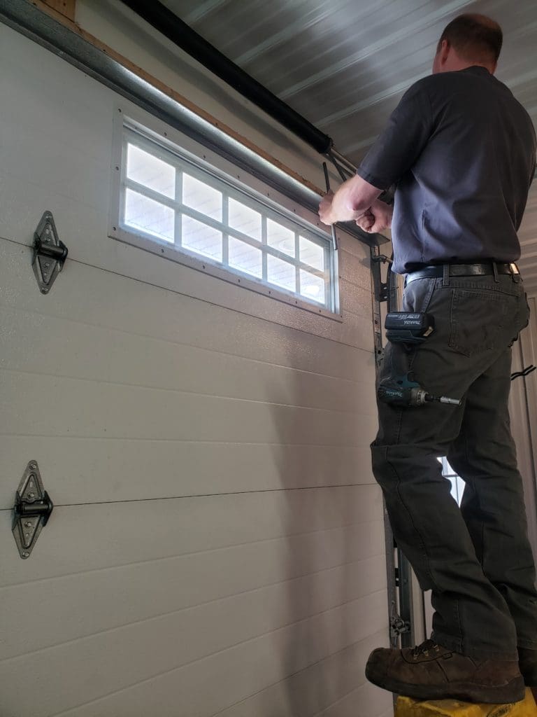 scott installing garage door
