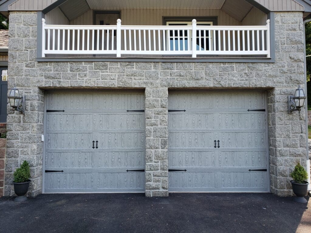 two garage doors