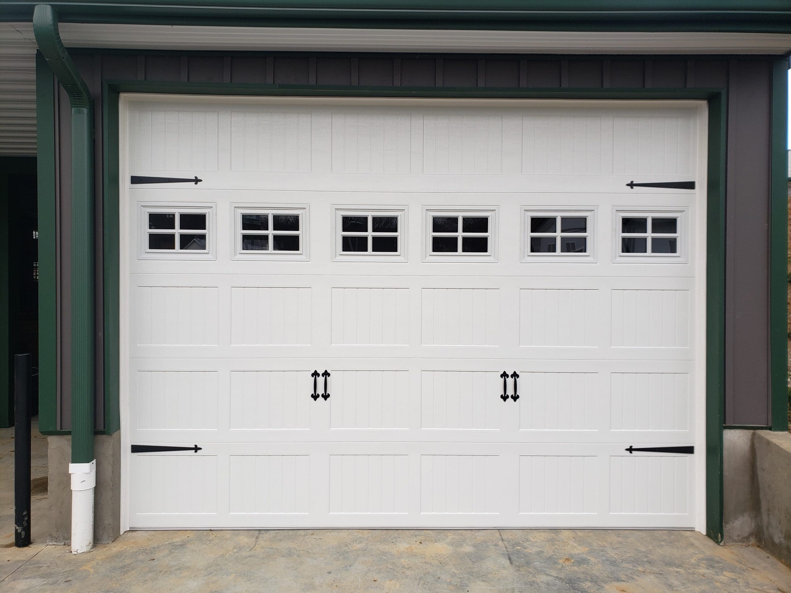 white single-door garage door