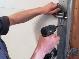 Garage door install Garage door rail instillation